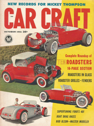 CAR CRAFT 1961 OCT - MICKEY THOMPSON, RODS GALORE